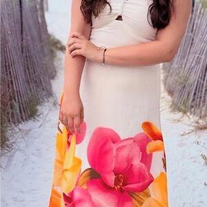 Francesca's Collections floral halter dress